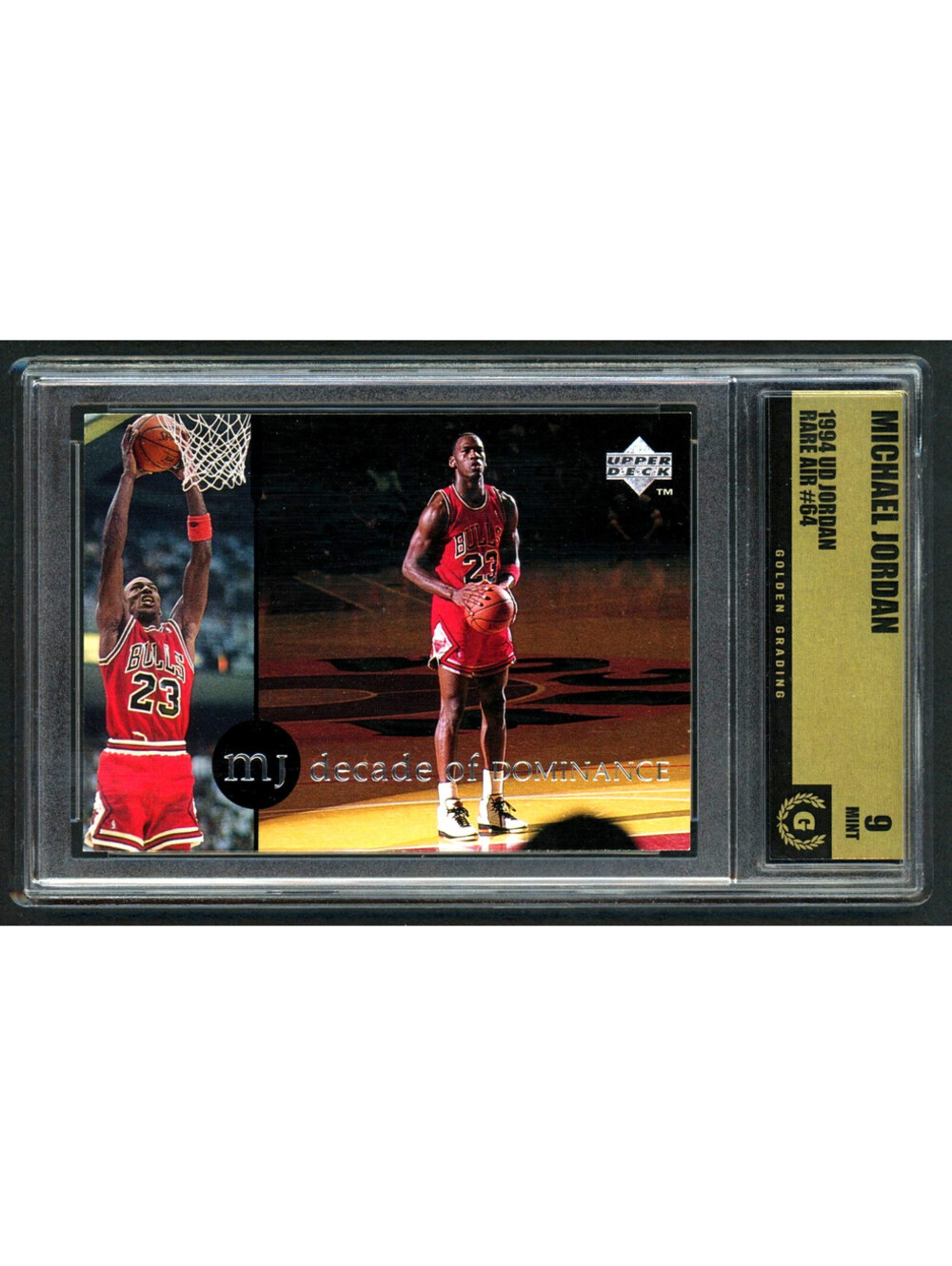 1994 Upper Deck MJ Rare Air #64 Michael Jordan Bulls HOF Graded Mint 9